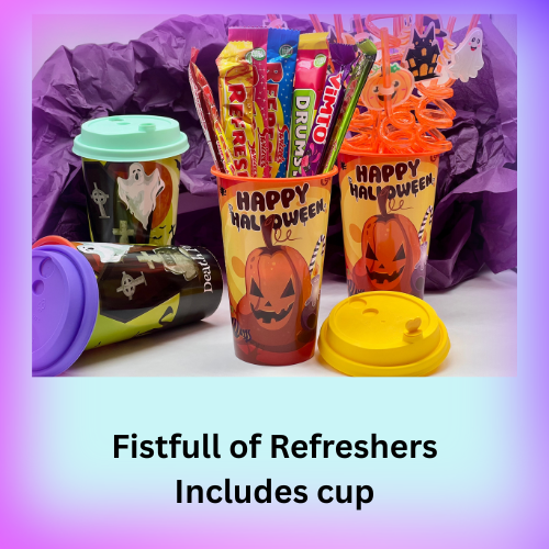 MJ's Fistfull of Refresher bars in a cup