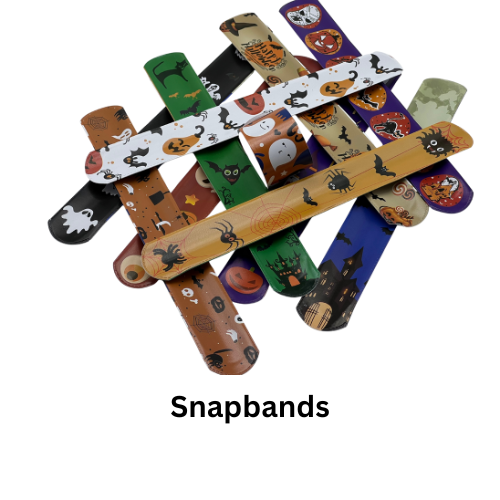 MJ's Halloween novelty snap-bands in various colours
